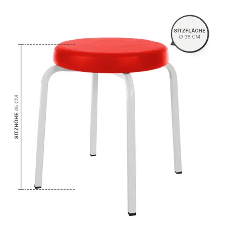 Gymnastikhocker Exklusiv mit Komfort-Polster,  38 cm