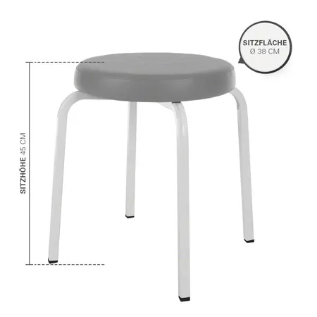 Gymnastikhocker Exklusiv mit Komfort-Polster,  38 cm