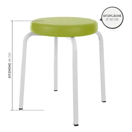 Gymnastikhocker Exklusiv mit Komfort-Polster,  38 cm