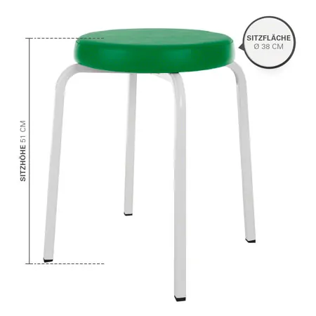 Gymnastikhocker Exklusiv mit Komfort-Polster,  38 cm