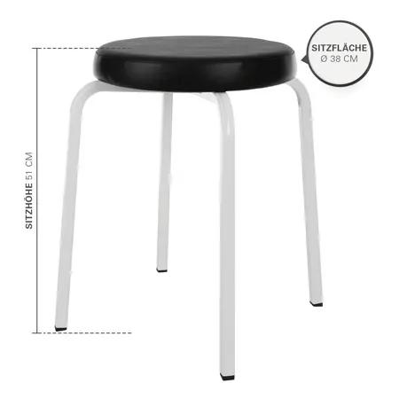 Gymnastikhocker Exklusiv mit Komfort-Polster,  38 cm