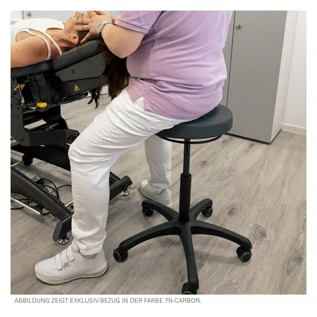 Drehhocker Standard mit Komfort-Polster und Rollen