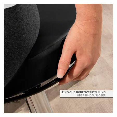 Drehhocker Standard mit Komfort-Polster und Gleitern