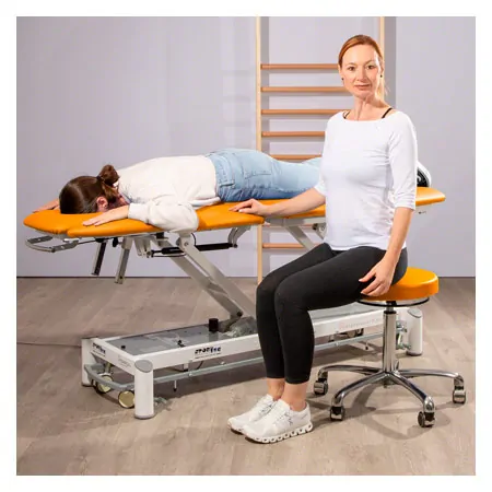 Drehhocker Exklusiv mit Komfort-Polster und Rollen