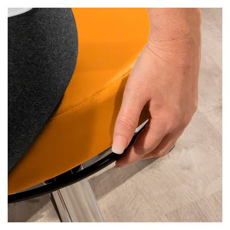 Drehhocker Exklusiv mit Komfort-Polster und Rollen