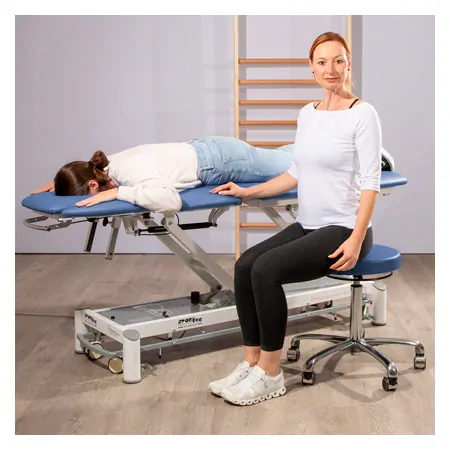 Drehhocker Exklusiv mit Komfort-Polster und Rollen