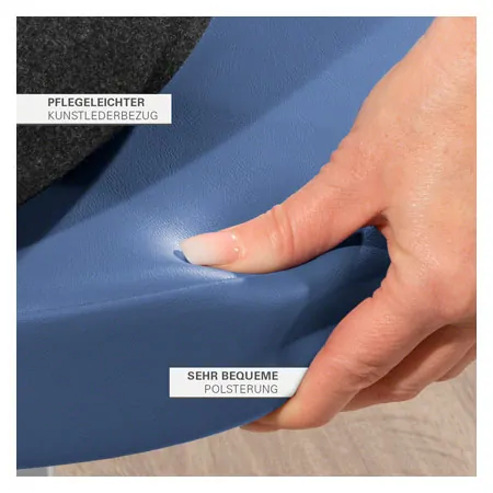 Drehhocker Exklusiv mit Komfort-Polster und Rollen