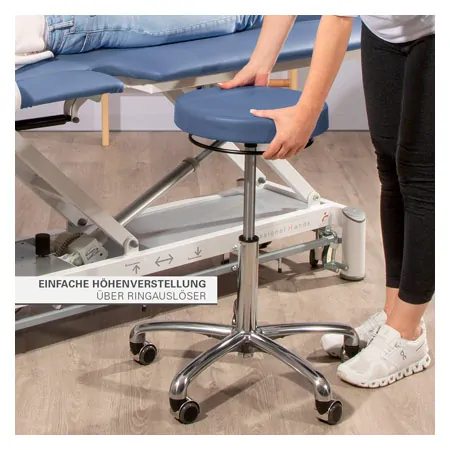 Drehhocker Exklusiv mit Komfort-Polster und Rollen