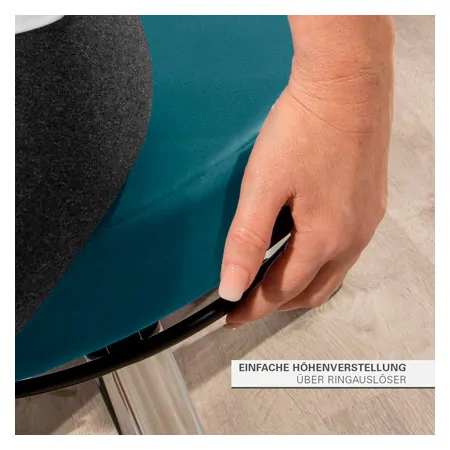 Drehhocker Exklusiv mit Komfort-Polster und Rollen