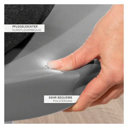 Drehhocker Exklusiv mit Komfort-Polster und Gleitern