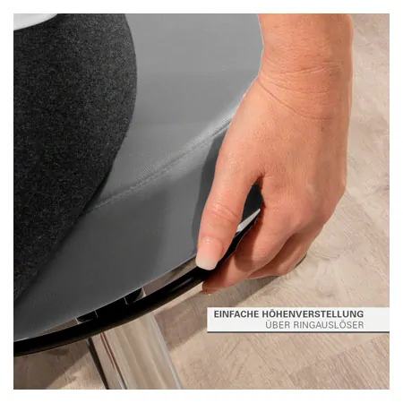 Drehhocker Exklusiv mit Komfort-Polster und Gleitern