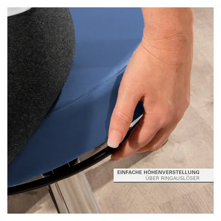 Drehhocker Exklusiv mit Komfort-Polster und Gleitern