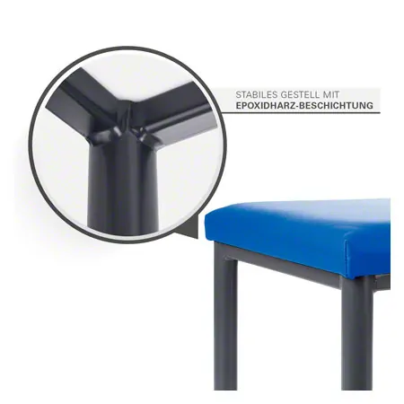 Hocker Exklusiv mit Polster, L x B 40 x 40 cm, Gestellfarbe anthrazit