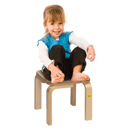 Erzi Hocker 25 aus Formholz, 27x27 cm, Sitzhhe 25 cm