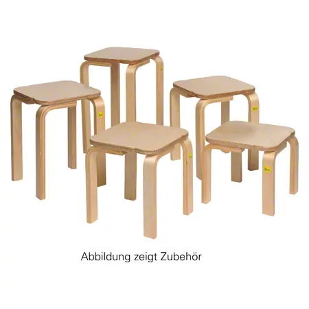 Erzi Hocker 25 aus Formholz, 27x27 cm, Sitzhhe 25 cm