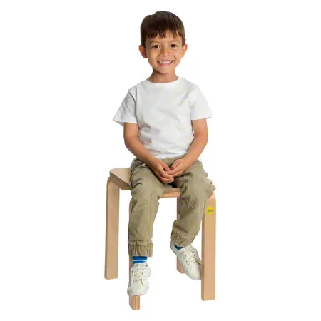 Erzi Hocker 38 aus Formholz, 36x36 cm, Sitzhhe 38 cm