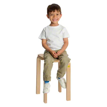 Erzi Hocker 45 aus Formholz, 36x36 cm, Sitzhhe 45 cm