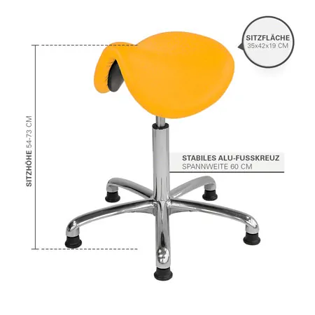 Sattelhocker mit Polster, Exklusiv mit Gleitern