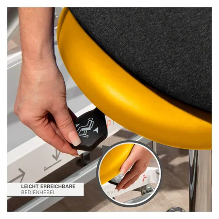 Sattelhocker mit Polster, Exklusiv mit Gleitern