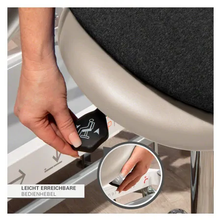 Sattelhocker mit Polster, Exklusiv mit Gleitern