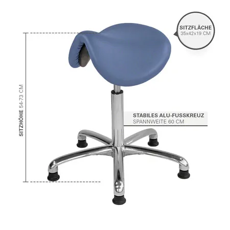 Sattelhocker mit Polster, Exklusiv mit Gleitern