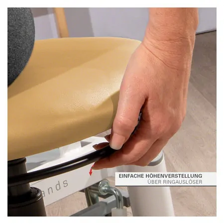 Drehhocker Standard mit Polster und Gleitern