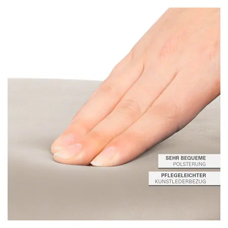 Drehhocker Standard mit Polster und Rollen