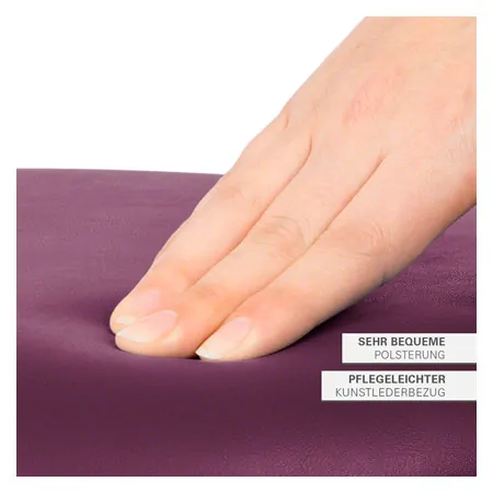 Drehhocker Standard mit Polster und Rollen