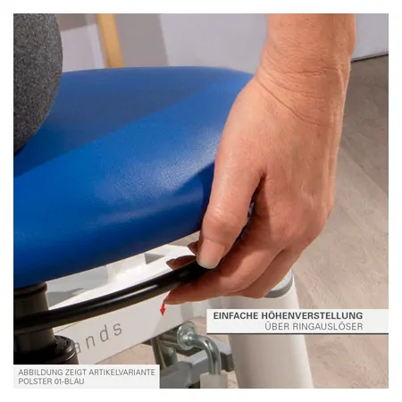 Drehhocker Standard mit Polster und Rollen