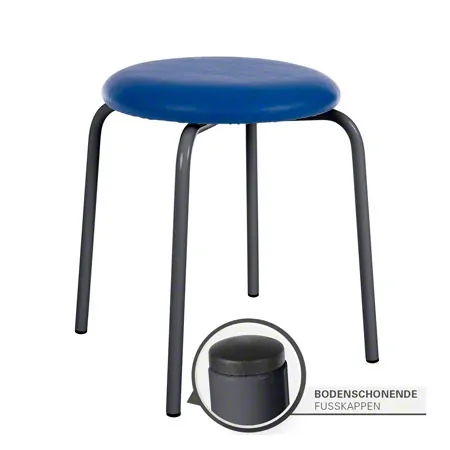 Gymnastikhocker Standard mit Polster,    38 cm, Gestellfarbe anthrazit