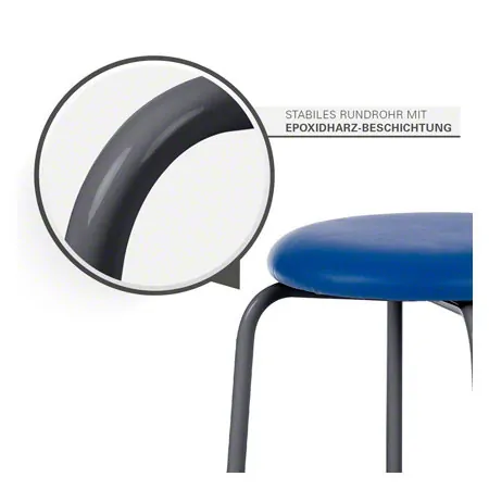 Gymnastikhocker Standard mit Polster,    38 cm, Gestellfarbe anthrazit