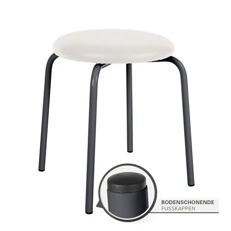 Gymnastikhocker Standard mit Polster,  38 cm, Gestellfarbe anthrazit