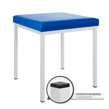 Hocker mit Polster, L x B 40 x 40 cm, Gestellfarbe wei
