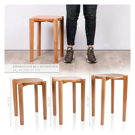 Gymnastikhocker aus Holz,    32 cm