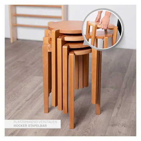 Gymnastikhocker aus Holz,    32 cm