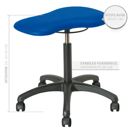 Therapiehocker mit Polster, Standard mit Rollen
