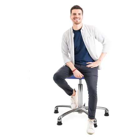 Therapiehocker mit Polster, Exklusiv mit Gleitern