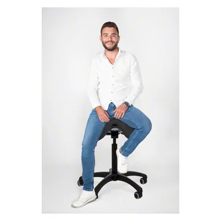 Sattelhocker mit Polster, Standard mit Rollen