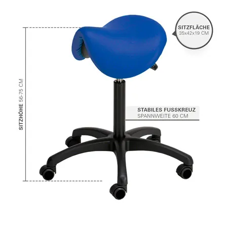 Sattelhocker mit Polster, Standard mit Rollen