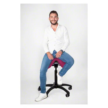 Sattelhocker mit Polster, Standard mit Rollen
