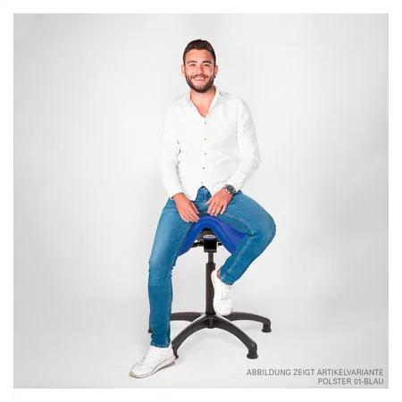 Sattelhocker mit Polster, Standard mit Gleitern