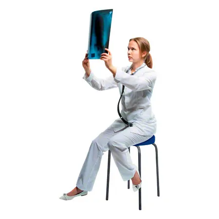 Gymnastikhocker Standard mit Komfort-Polster,  38 cm, Gestellfarbe anthrazit