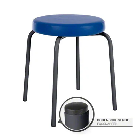 Gymnastikhocker Standard mit Komfort-Polster,  38 cm, Gestellfarbe anthrazit