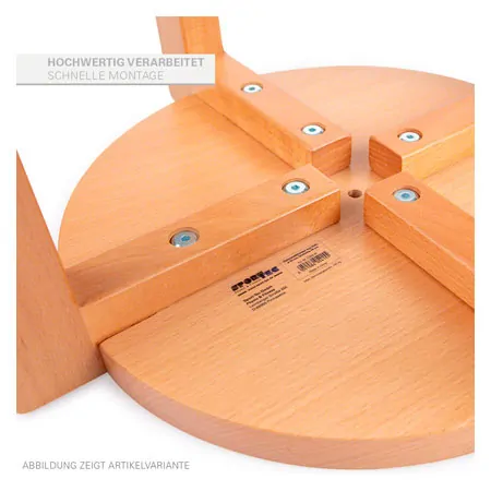 Gymnastikhocker-Set aus Holz inkl. Sitzkissen aus Kunstleder, Set 2-tlg.