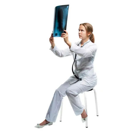 Mehrzweckhocker Exklusiv mit PU-Sitzflche  34 cm