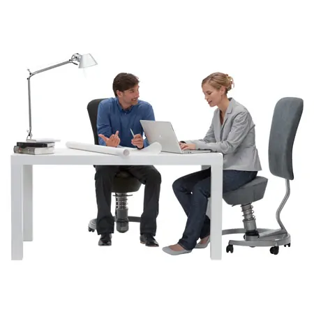 Swopper Work 3D-Aktiv Brodrehstuhl mit Lehne, 50-120 kg