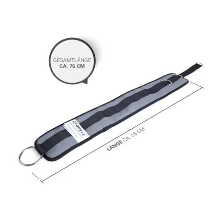Sport-Tec Bein-/Schultergurt, LxB 55x8 cm, schwarz/grau