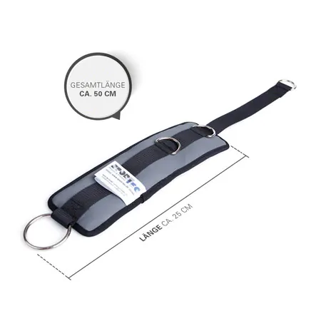 Sport-Tec Hand-/Fu�gelenkgurt, LxB 25x8 cm, schwarz/grau