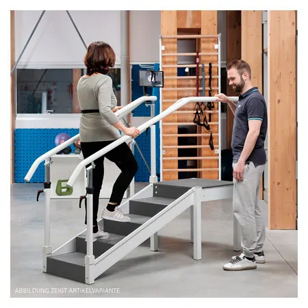 bungstreppe mit verstellbarem Handlauf, Eckausfhrung