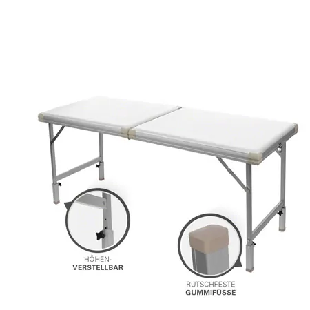 Alu-Kofferliege Robusta ST, LxBxH 170x56x70-82 cm
